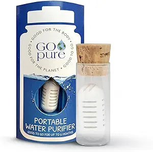 PURIBLOC GOpure Water Purifier, Portable Water Filter, Pod Water Filter System, Ideal for Camping, Backpacking, Running Water Bottle, and More
