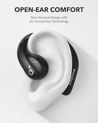 Soundcore by Anker AeroFit Pro Open-Ear Headphones, Ultra Comfort, Secure Fit, Ergonomic Design, Rich Sound with LDAC, Bluetooth 5.3, IPX5 Water-Resistant, 46H Playtime, App Control, Wireless Earbuds