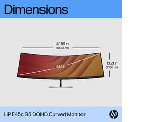 HP E45c G5 DQHD Curved Monitor for Work & Play