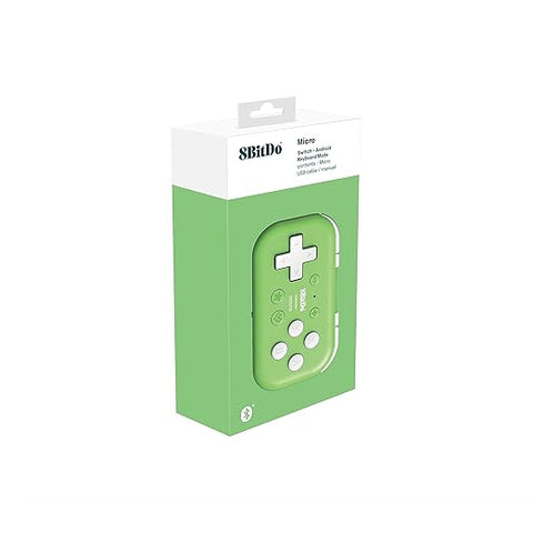 8Bitdo Micro Bluetooth Gamepad Pocket-sized Mini Controller for Switch, Android, and Raspberry Pi, Supports Keyboard Mode (Green)