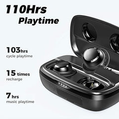 Tribit Wireless Earbuds, 110H Playtime Bluetooth 5.3 IPX8 Waterproof Touch Control True Wireless Bluetooth Earbuds