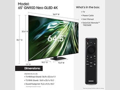 SAMSUNG 65-Inch Class QLED 4K QN90D Series Neo Quantum HDR+ Smart TV w/Dolby Atmos, Object Tracking Sound+, Motion Xcelerator, Real Depth Enhancer Pro, Alexa Built-in (QN65QN90D, 2024 Model)