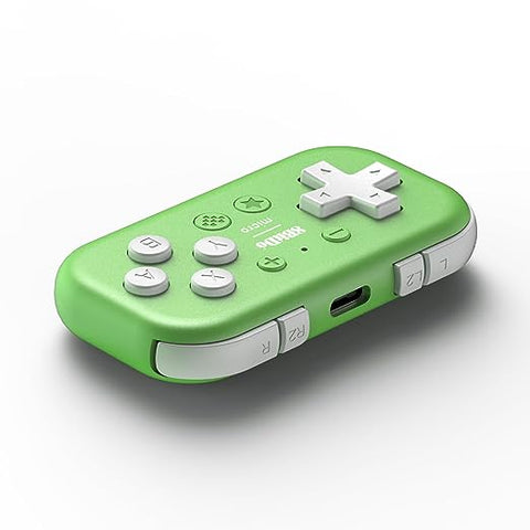 8Bitdo Micro Bluetooth Gamepad Pocket-sized Mini Controller for Switch, Android, and Raspberry Pi, Supports Keyboard Mode (Green)