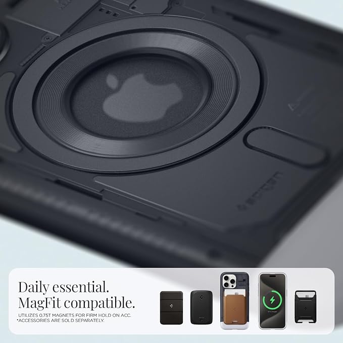 Spigen C1 MagFit Case: Retro Style Meets Military-Grade iPhone 15 Pro Max Protection