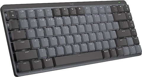 Logitech MX Mechanical Mini Wireless Illuminated Keyboard, Clicky Switches, Backlit, Bluetooth, USB-C, macOS, Windows, Linux, iOS, Android, Metal - With Free Adobe Creative Cloud Subscription