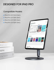 BENKS Magnetic iPad Stand - 360° Adjustable, Portable, Gray
