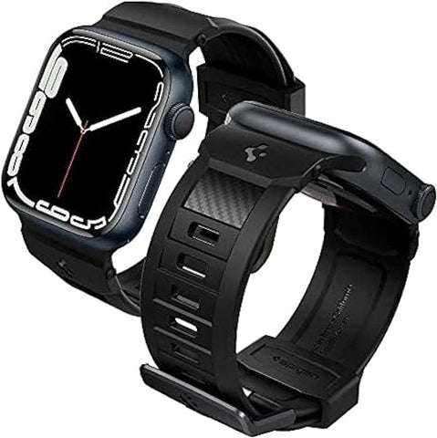 Spigen Rugged Band Designed for Apple Watch Band for Apple Watch Ultra2/Apple Watch Ultra 49mm, Series 9/8/SE2/7/6/SE/5/4/3/2/1 45mm/44mm/42mm - Matte Black