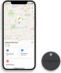 Chipolo ONE Spot (2021) - Key Finder, Bluetooth Tracker for Keys, Bag - Works with The Apple Find My app (only for iOS) (Almost Black)