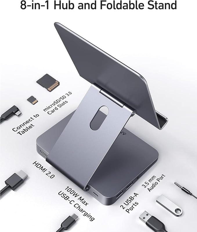 Anker 551 USB-C Hub (8-in-1 Tablet Stand)