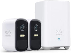 eufy security, eufyCam 2C Pro 2-Cam Kit, Wireless Home Security System with 2K Resolution, 180-Day Battery Life, HomeKit Compatibility, IP67, Night Vision, and No Monthly Fee.