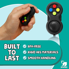 BUNMO Fidget Pad | 8 Features in 1 Fidget Toys for Adults and Teens | Small Fidget Toys | Fidget Controller | Fidget Toys Adults | Easter Basket Stuffers for Teens | Teen Easter Basket Stuffers