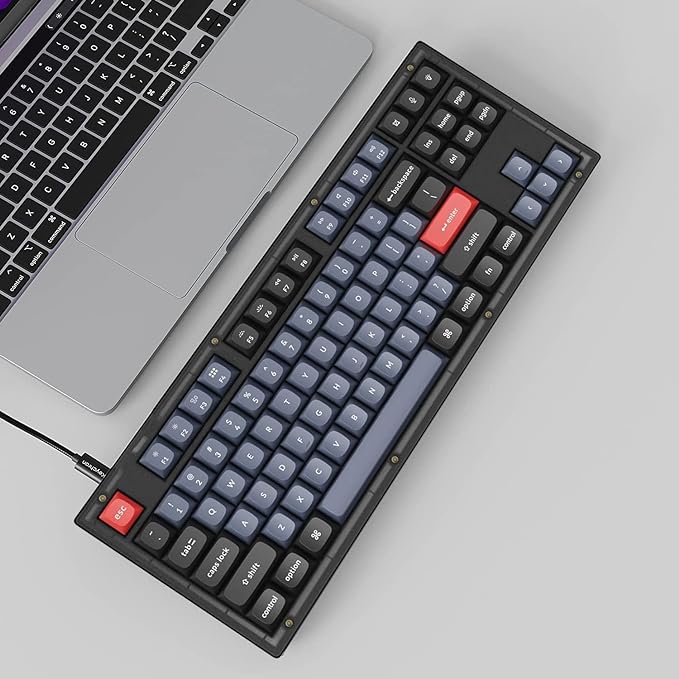 Keychron V3 TKL 80% Layout Custom Wired Mechanical Keyboard, 87 Keys RGB Backlight