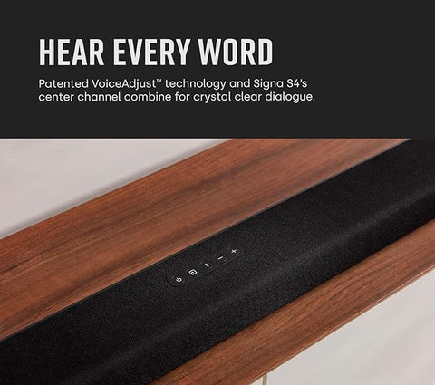 Polk Audio Signa S4 Ultra-Slim Sound Bar for TV with Wireless Subwoofer, Dolby Atmos 3D Surround Sound, Compatible with 8K, 4K, HD TV, eARC and Bluetooth, Exclusive Voice and Bass Adjust Technologies