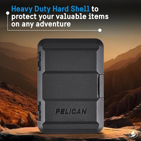 Pelican Magnetic Wallet for iPhone [Card Holder] Heavy Duty Snap-on MagSafe Wallet - Detachable Hard Shell Magnetic Phone Wallet - for iPhone 15 Pro Max/ 15 Pro/ 15/ 14 Pro Max/ 14/ 13 Pro Max - Black