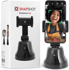 Snapshot Auto Tracking Phone Holder - Auto Face Tracking Tripod for iPhone and Android | 360-Degree Face Tracking Phone Holder | Motion Sensing Phone Stand for Live Streaming, Vlogging, and More