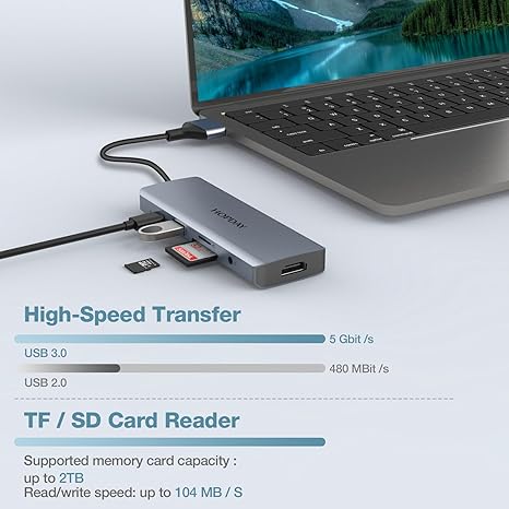 USB C Docking Station, 9 in 2 USB C Hub Compaitble with MacBook Pro/Air