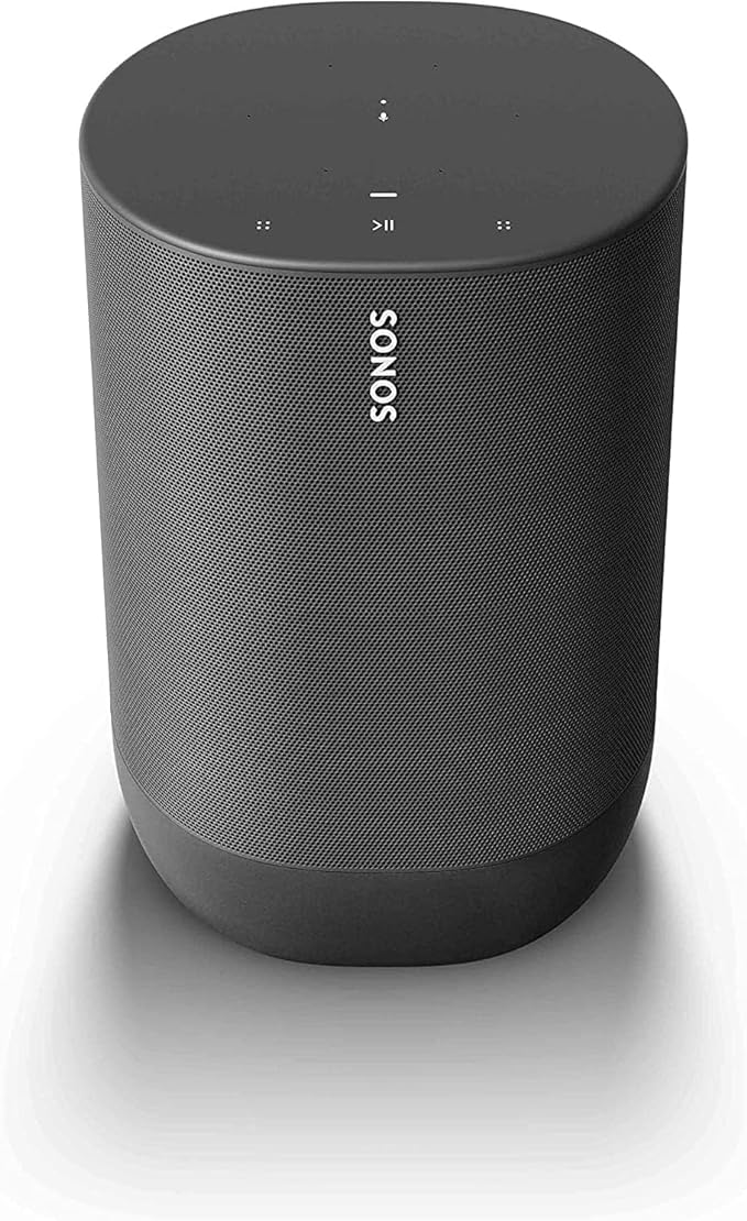 Sonos Move - Battery-powered smart speaker for outdoor and indoor listening, Wi-Fi and Bluetooth with Alexa built-in - Black