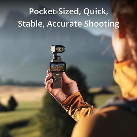 DJI Osmo Pocket 3, Vlogging Camera with 1'' CMOS & 4K/120fps Video, 3-Axis Stabilization, Fast Focusing, Face/Object Tracking, 2" Rotatable Touchscreen, Small Video Camera for Photography, YouTube