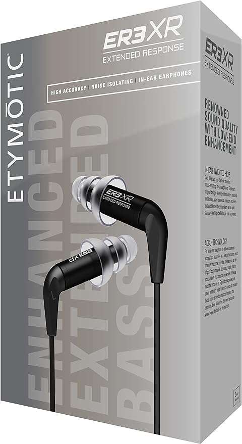 Etymotic ER3XR Extended Response Earphone,Black