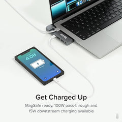 Plugable 5-in-1 USB-C Hub: Expand Your MacBook Pro/Air M2 with MagSafe Support