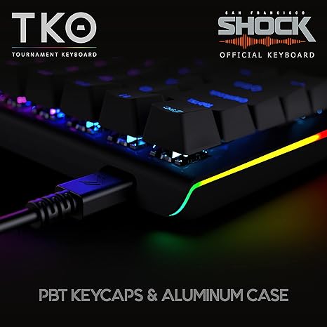 Kinesis Gaming TKO: Limited Edition SF Shock | Pro Gamer Mech Keyboard (Linear Red)