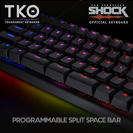 Kinesis Gaming TKO: Limited Edition SF Shock | Pro Gamer Mech Keyboard (Linear Red)