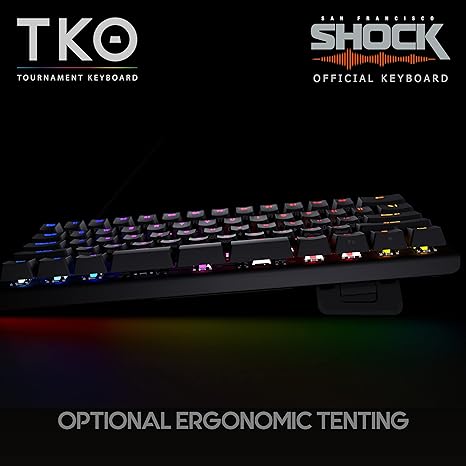 Kinesis Gaming TKO: Limited Edition SF Shock | Pro Gamer Mech Keyboard (Linear Red)