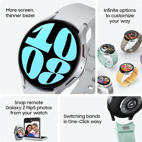 SAMSUNG Galaxy Watch 6 40mm LTE Smartwatch, Fitness Tracker, Personalized HR Zones, Advanced Sleep Coaching, Heart Monitor, BIA Sensor for Health Wellness Insights, Big Screen, US Version, Graphite