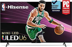 Hisense 65-Inch Class U6 Series Mini-LED ULED 4K UHD Google Smart TV (65U6K) - QLED, Full Array Local Dimming, Dolby Vision IQ，HDR 10+, VRR Game Mode Plus, 240 Motion Rate, Alexa Compatibility