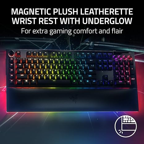 Razer BlackWidow V4 Pro: Silent Yellow Switches & Chroma RGB - Elevate Your Gameplay