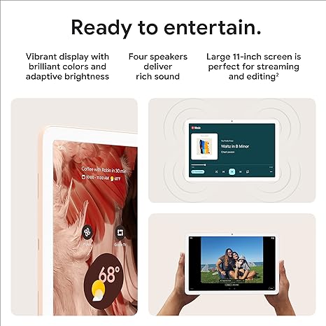 Google Pixel Tablet (128GB) with Charging Speaker Dock - 11" 2K Display, Google Tensor G2, Smart Home Hub