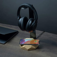 Oakywood 2-in-1 Wireless Charging Headphone Stand (Oak)