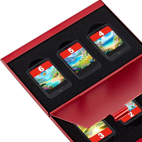 FUNLAB Switch Game Case - Red: Vibrant & Secure Storage for Your Games
