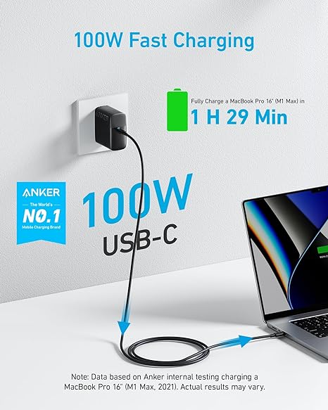 Anker 100W USB-C Charger for MacBook & Devices