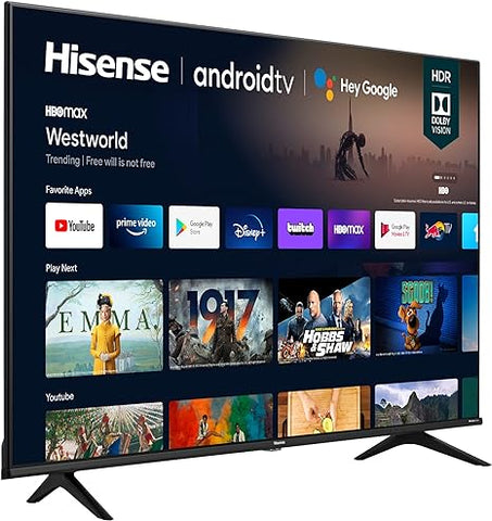 Hisense 65A6G 4K Ultra HD Android Smart TV with Alexa Compatibility (2021 Model), Black