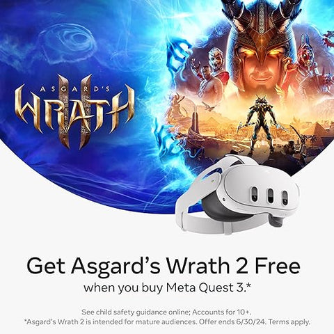 Quest 3 128GB— Breakthrough Mixed Reality — Powerful Performance — Asgard’s Wrath 2 Bundle
