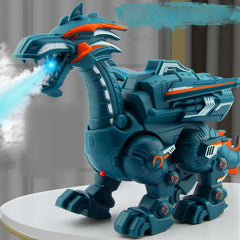 Simulation Fire Mechanical Dinoasur , Water Spray Cool Light Electric Children Entertainment Puzzle