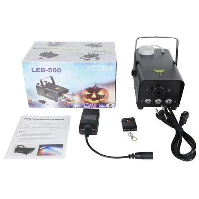 500W Smoke Machine Wireless Remote Control LED Stage Party Lamp KTV Fog Generator RGB Colored Sprayer Bar