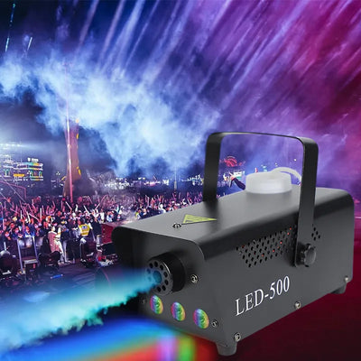 500W Smoke Machine Wireless Remote Control LED Stage Party Lamp KTV Fog Generator RGB Colored Sprayer Bar