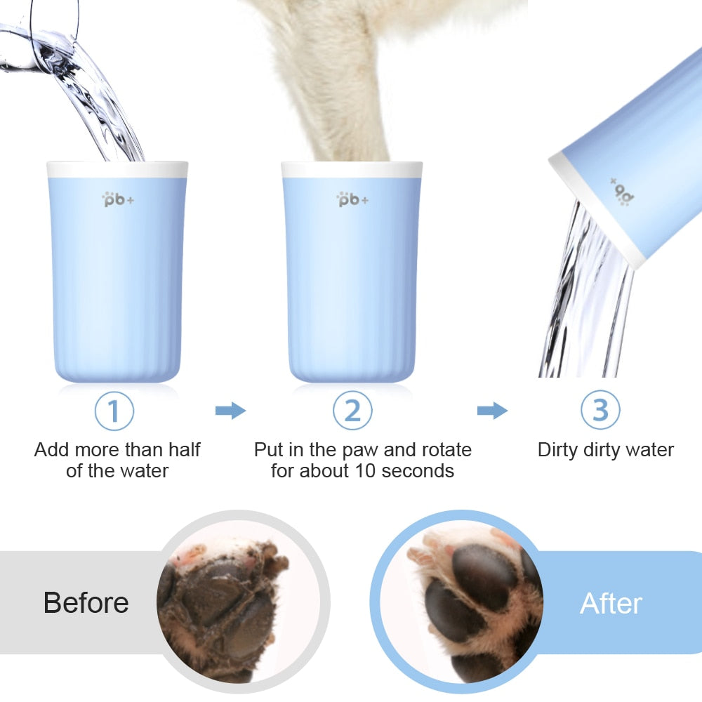 Dog Paw Cleaner Cup Clean Brush Soft Silicone Pet Dog Paw Washer Quickly Wash Dirty Paw Washer for Small Medium Large Dogs