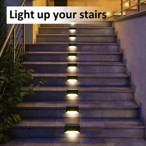 Solar Deck Lights 12 PacK Outdoor Step Lights, Waterproof Led Solar Lamp for Railing Stairs