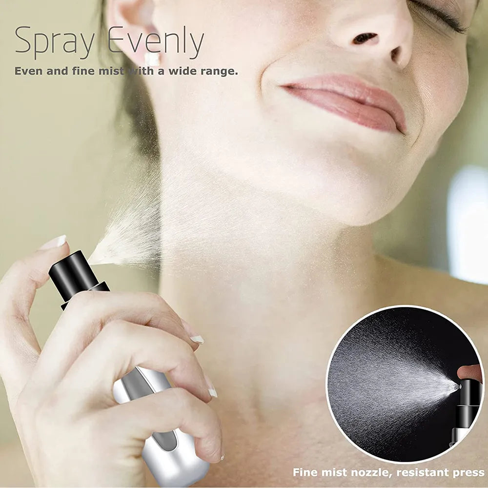 2 Pieces Portable Mini Refillable Perfume Bottle Spray Pump Empty Cosmetic Container 5ml refill Atomizer Bottle Travel