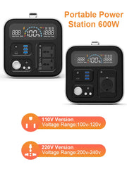 Power Anywhere: 595Wh Solar Generator (600W) for Camping, Home & Emergencies