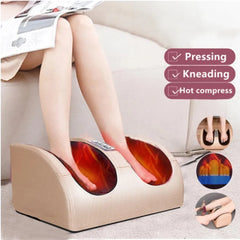 Melt Away Pain & Stress: Hot Compression Foot Massager with Shiatsu & Kneading