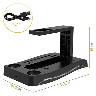4 in 1 Charging Storage Stand For PS4 VR Second Generation Move Controller Charger Station Headset Bracket for PS VR Showcase
