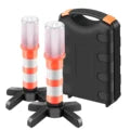 2pc LED Magnetic Flashlight Emergency Roadside Flares Detachable Stand Beacon Safety Strobe Light Warning Signal Alert SOS Lamps