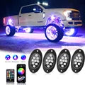 Rock Lights for Trucks, RGB LED Rock Lights with APP / Remote Control & Music Mode, for Pickup Off Road Jeep SUV ATV UTV Car