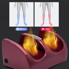 Melt Away Pain & Stress: Hot Compression Foot Massager with Shiatsu & Kneading