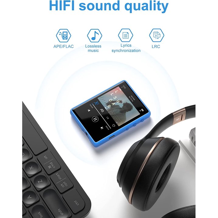 MECHEN M3 Portable MP3 Player: 2.4'' Full Touch, HiFi Sound, Up to 128GB