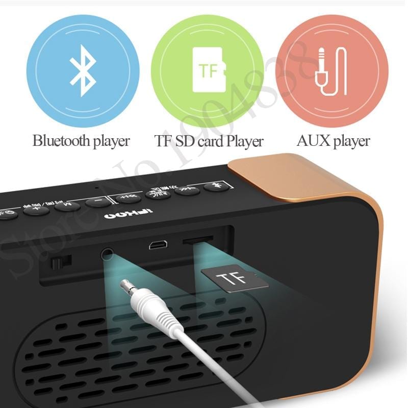 eprolo TOP ROAD Portable Bluetooth Speaker Stereo Bass boombox LED Display Support Handsfree Mic FM Alarm Clock TF